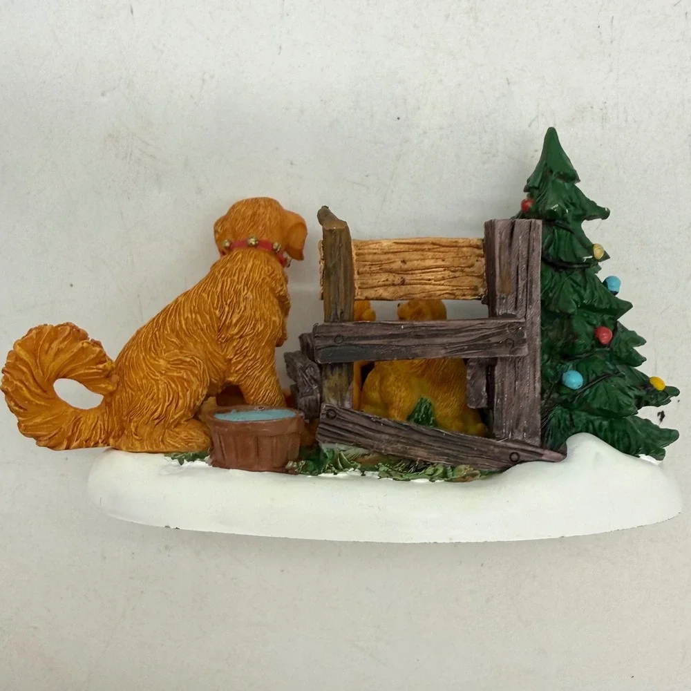 Department 56 Village Accessories Dog Puppies Cat Kittens Set of 2 north pole